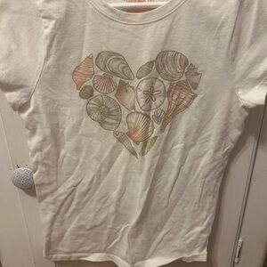 Cat & Jack Seashell Heart Graphic Tee - White